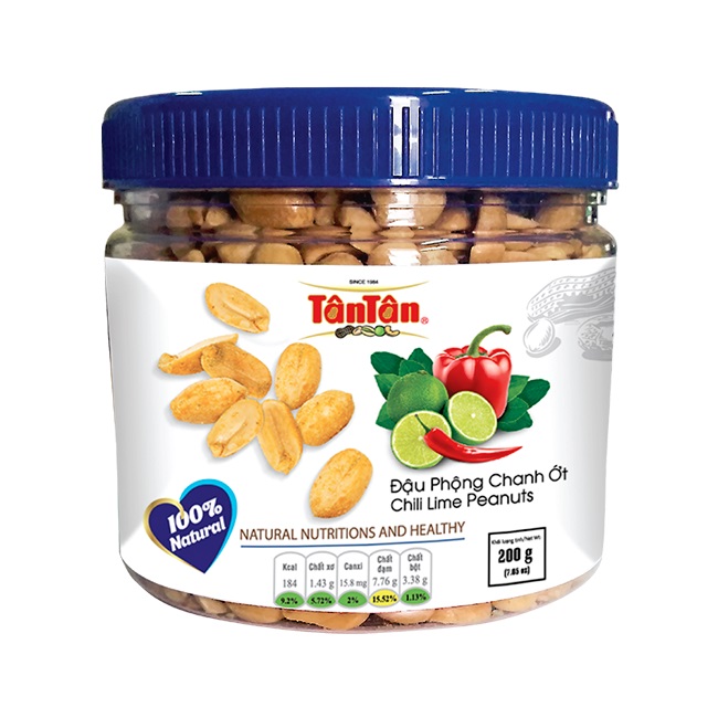 Snack di arachidi tostate con peperoncino e lime - Tan Tan 200g.